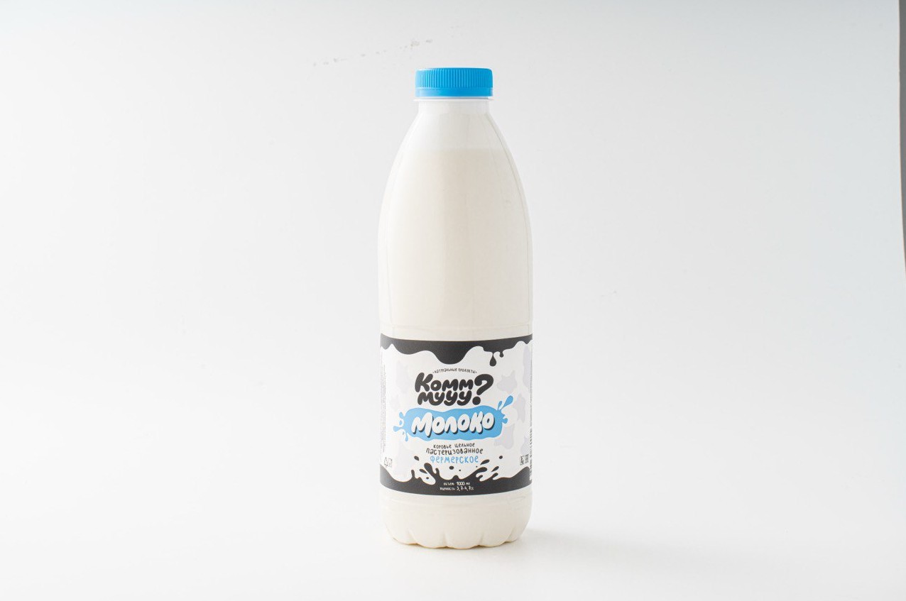 Молоко с массовой долей жира 3,6-4,1%, 1000мл.